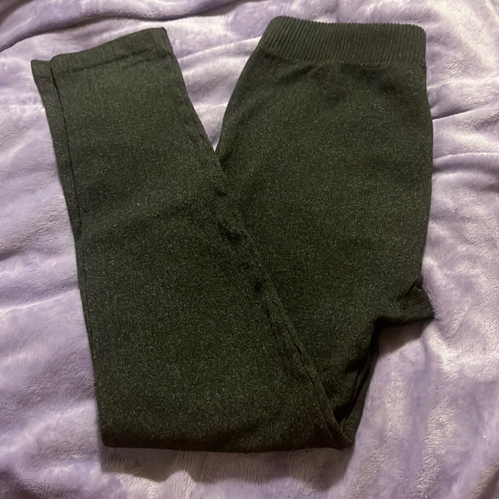 Lg(12-14) Thick, dark grey winter leggings